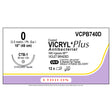 Ethicon COATED VICRYL Plus Antibacterial Suture, Size: 0, Needle: CTB-1, VIOLET, 12/bx. MPN: VCPB740D