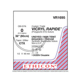 Ethicon VICRYL RAPIDE Suture, Size: 0, Needle: CTX, UNDYED, 12/bx. MPN: VR1695