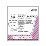 Ethicon VICRYL RAPIDE Suture, Size: 3-0, Needle: CT-1, UNDYED, 12/bx. MPN: VR944