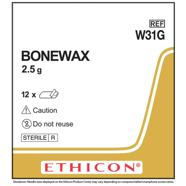 Ethicon Bone Wax 2.5gm Bone Wax. MPN: W31G