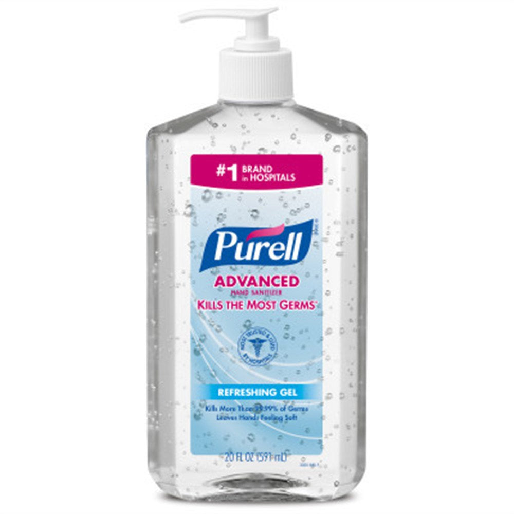 PURELL Advanced Hand Sanitizer Refreshing Gel, 20 fl oz Table Top Pump Bottle. MPN: 3023-12