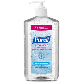 PURELL Advanced Hand Sanitizer Refreshing Gel, 20 fl oz Table Top Pump Bottle. MPN: 3023-12