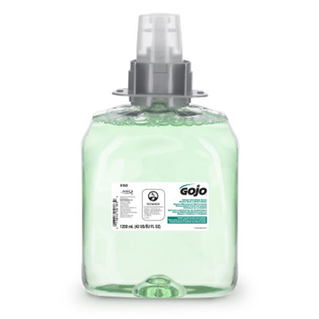 GOJO Green Certified Foam Hand, Hair & Body Wash, 1250mL Refill for GOJO FMX-12 Dispenser. MPN: 5163-04