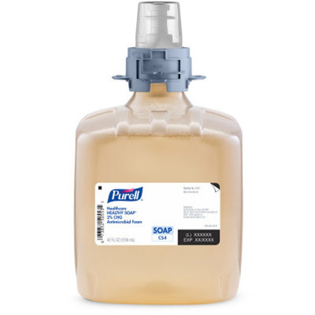 PURELL Healthcare HEALTHY SOAP 2.0% CHG Antimicrobial Foam, 1250mL Refill for PURELL CS4 Soap Dispensers. MPN: 5181-03