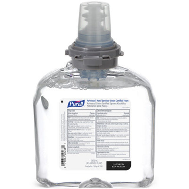 PURELL Advanced Hand Sanitizer Green Certified Foam, 1200mL Refill for TFX Dispenser. MPN: 5391-02