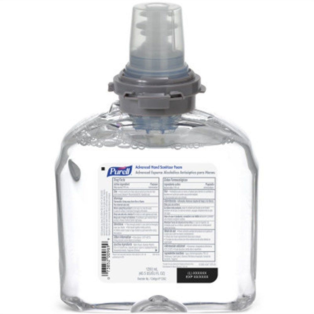 PURELL Advanced Hand Sanitizer Luxurious Foam, 1200mL Refill for TFX Dispenser. MPN: 5392-02
