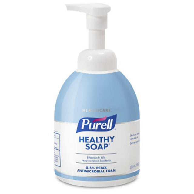 PURELL Foaming Antimicrobial Handwash with PCMX, 535mL Counter Top Pump Bottle, Light Blue. MPN: 5745-04