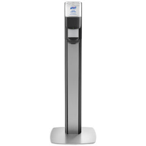 PURELL MESSENGER ES6 Silver Panel Touch-Free Dispenser Floor Stand for PURELL Hand Sanitizer. MPN: 7316-DS-SLV