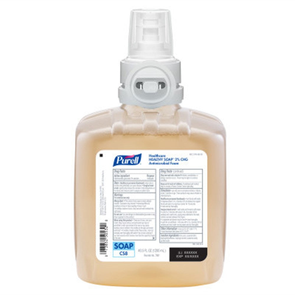 PURELL Healthcare HEALTHY SOAP 2.0% CHG Antimicrobial Foam, 1200mL Refill for PURELL CS8 Soap Dispensers. MPN: 7881-02