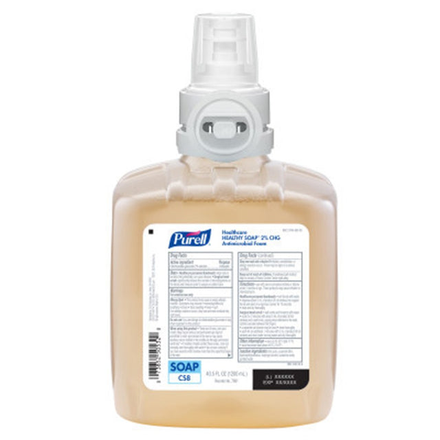 PURELL Healthcare HEALTHY SOAP 2.0% CHG Antimicrobial Foam, 1200mL Refill for PURELL CS8 Soap Dispensers. MPN: 7881-02