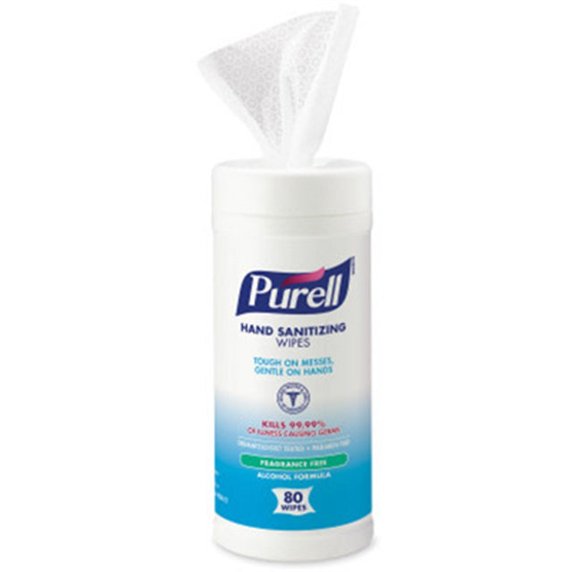 PURELL Hand Sanitizing Wipes Alcohol Formula, 80/Canister. MPN: 9030-12