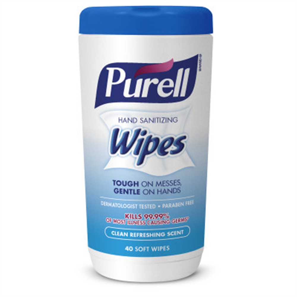 PURELL Hand Sanitizing Wipes Clean Refreshing Scent, 40CT Hand Wipes Canister. MPN: 9120-06-CMR