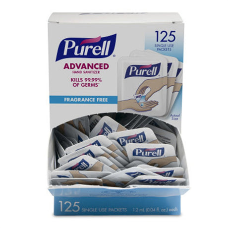 PURELL SINGLES Advanced Hand Sanitizer, Refreshing Gel, 0.04 oz Packets, Display Box. MPN: 9630-12-125CT-NS