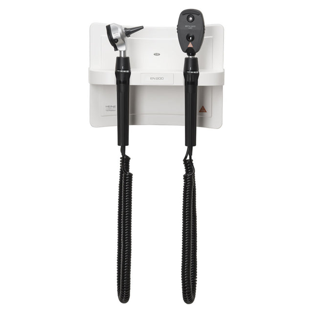 HEINE EN200 LED Diagnostic Center with BETA 200 LED FO Otoscope, BETA 200 LED Ophthalmoscope. MPN: A-095.12.219