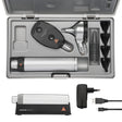 HEINE BETA 200 LED Diagnostic Set: BETA 200 LED Ophthalmoscope, BETA 200 LED Fiber Optic Otoscope, BETA4 USB Rechargeable Handle, USB Cord, Power Supply. MPN: A-132.28.388