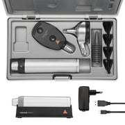 HEINE BETA 200 LED Diagnostic Set: BETA 200 LED Ophthalmoscope, BETA 200 LED Fiber Optic Otoscope, BETA4 USB Rechargeable Handle, USB Cord, Power Supply. MPN: A-132.28.388