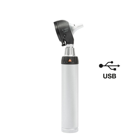 HEINE K180 LED Fiber Optic Otoscope Set: BETA K1800 LED Otoscope, BETA 4 USB Rechargeable Handle, USB Cord & Plug-In Power Supply. MPN: B-181.28.388 - Image 2