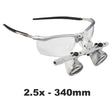 HEINE 2.5x HR Binocular Loupes Set on S-FRAME, 340mm (13") Working Distance. MPN: C-000.32.355