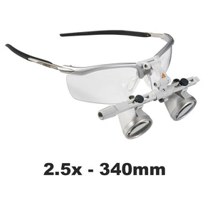 HEINE 2.5x HR Binocular Loupes Set on S-FRAME, 340mm (13") Working Distance. MPN: C-000.32.355