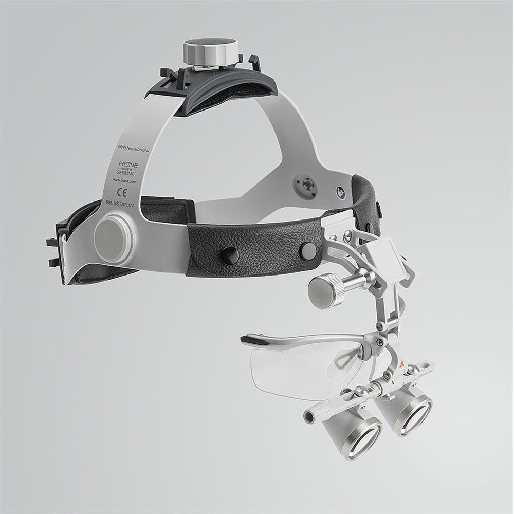 HEINE 2.5x HR Binocular Loupes Set on Headband/Splash Guard, 520mm (20") Working Distance. MPN: C-000.32.367 - Image 2