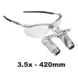 HEINE 3.5x HRP Binocular Loupes Set on S-FRAME, 420mm (16") Working Distance. MPN: C-000.32.430