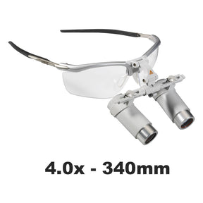 HEINE 4.0x HRP Binocular Loupes Set on S-FRAME, 340mm (13") Working Distance. MPN: C-000.32.431