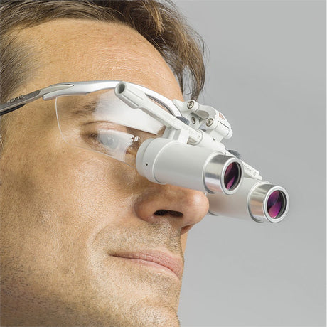 HEINE 6.0x HRP Binocular Loupes Set on S-FRAME, 340mm (13") Working Distance. MPN: C-000.32.432 - Image 3