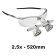 HEINE 2.5x HR Binocular Loupes Set on S-FRAME, 520mm (20") Working Distance. MPN: C-000.32.567