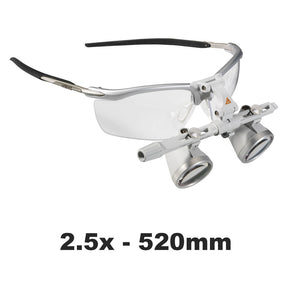 HEINE 2.5x HR Binocular Loupes Set on S-FRAME, 520mm (20") Working Distance. MPN: C-000.32.567