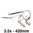 HEINE LED LoupeLight 2, mPack mini Battery Pack, S-Frame, HRP Loupes 3.5x 420mm (16") Working Distance. MPN: C-008.32.453