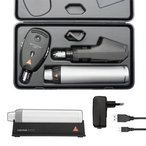 HEINE BETA 200S LED Ophthalmic Diagnostic Set: BETA 200S LED Ophthalmoscope, BETA 200 LED Streak Retinoscope, BETA4 USB Rechargeable Handle, Hard Case. MPN: C-262.28.388