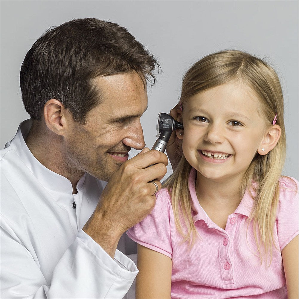 HEINE mini 3000 LED Fiber Optic Otoscope with mini 3000 battery Handle and 10 AllSpec Disposable Ear Tips. MPN: D-008.70.110 - Image 4