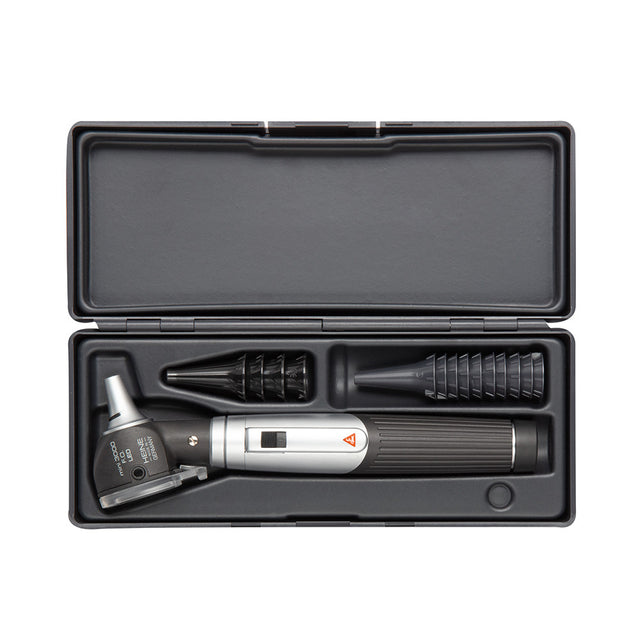 HEINE mini 3000 LED Fiber Optic Otoscope Set, mini 3000 battery handle, Hard Case. MPN: D-885.20.021