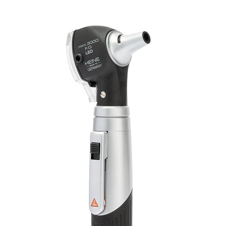 HEINE mini3000 LED Diagnostic Set: mini3000 LED Ophthalmoscope, mini3000 Fiber Optic LED Otoscope, (2) mini3000 battery handles, (4) reusable tips B-000.11.111, (10) AllSpec 4mm disposable tips, Case. MPN: D-886.11.021 - Image 3