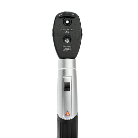 HEINE mini3000 LED Diagnostic Set: mini3000 LED Ophthalmoscope, mini3000 Fiber Optic LED Otoscope, (2) mini3000 battery handles, (4) reusable tips B-000.11.111, (10) AllSpec 4mm disposable tips, Case. MPN: D-886.11.021 - Image 4