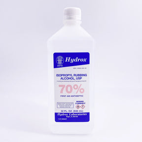 HYDROX Isopropyl Rubbing Alcohol 70%, USP, 32 oz, 12/cs. MPN: D0024