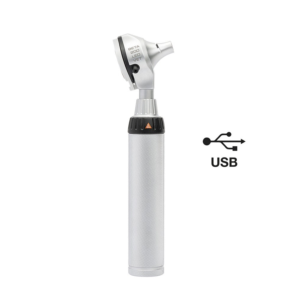HEINE BETA 200 VET OTOSCOPE KIT: BETA 200 LED VET Fiber Optic Otoscope, BETA4 USB Rechargeable Handle, Plug-In Power Supply. MPN: G-011.28.388 - Image 3