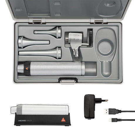 HEINE G100 LED Veterinary Slit Illumination Set, BETA 4 USB Rechargeable Handle, USB Cord & Plug-In Power Supply. MPN: G-112.28.388