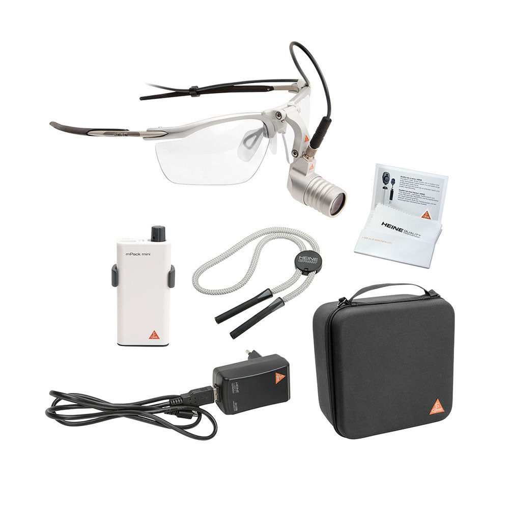 HEINE LED MicroLight 2 Headlight with S-Frame, mPack mini Battery Pack, Transformer & Case. MPN: J-008.31.276 - Image 2