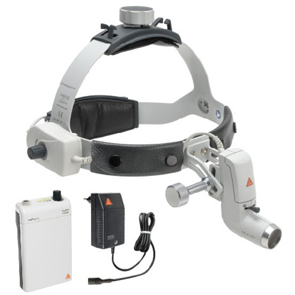 HEINE ML4 LED HeadLight with Headband Professional L / mPack and plug-in transformer. MPN: J-008.31.413