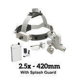 HEINE ML4 LED Headlight Kit, mPack Power Source, S-Guard, HR Binocular Loupe 2.5 x / 420mm. MPN: J-008.31.441