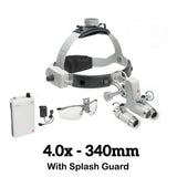 HEINE ML4 LED Headlight Kit, mPack Power Source, S-Guard, HRP Binocular Loupe 4.0 x / 340mm. MPN: J-008.31.443