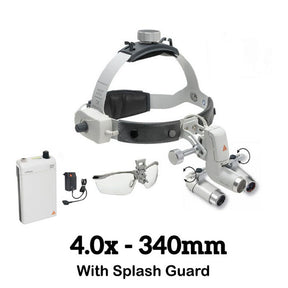 HEINE ML4 LED Headlight Kit, mPack Power Source, S-Guard, HRP Binocular Loupe 4.0 x / 340mm. MPN: J-008.31.443