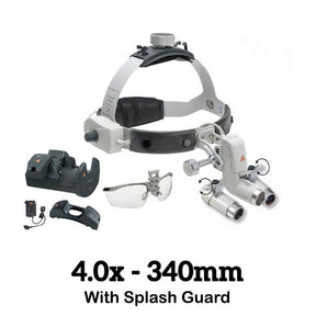 HEINE ML4 LED Headlight Kit, EN50 Unplugged Power Source, S-Guard, HRP Binocular Loupe 4.0 x / 340mm. MPN: J-008.31.448