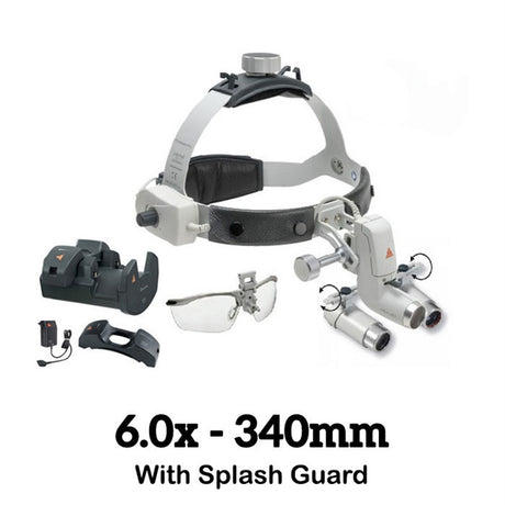 HEINE ML4 LED Headlight Kit, EN50 Unplugged Power Source, S-Guard, HRP Binocular Loupe 6.0 x / 340mm. MPN: J-008.31.449