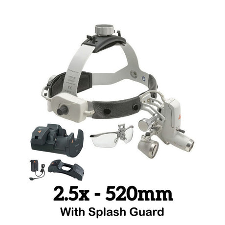 HEINE ML4 LED Headlight Kit, EN50 Unplugged Power Source, S-Guard, HR Binocular Loupe 2.5 x / 520mm. MPN: J-008.31.451
