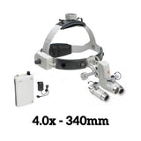 HEINE ML4 LED Headlight Kit, mPack Power Source, HRP Binocular Loupe 4.0 x / 340mm. MPN: J-008.31.456