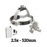 HEINE ML4 LED Headlight Kit, mPack Power Source, HR Binocular Loupe 2.5 x / 520mm. MPN: J-008.31.463