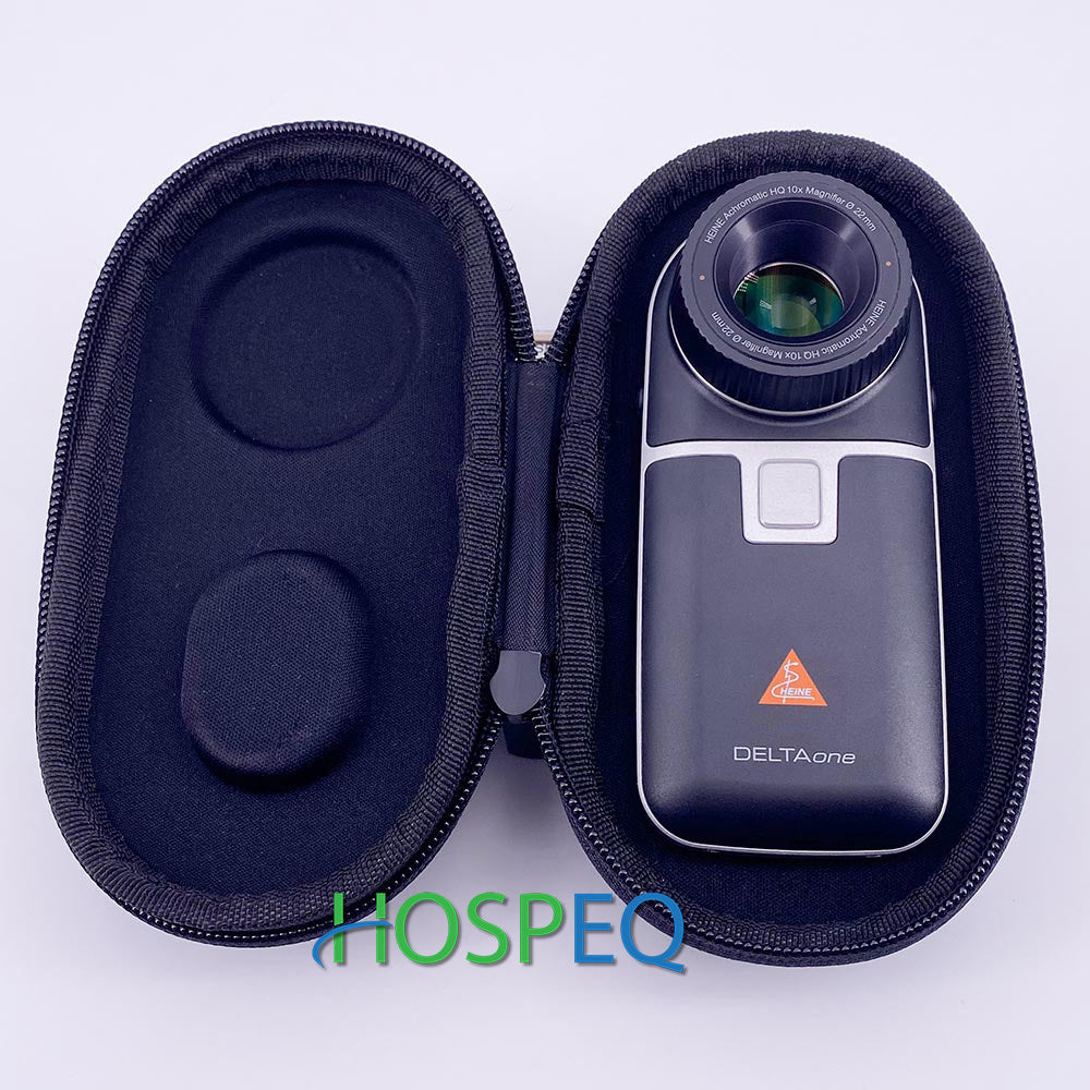 HEINE DELTAone LED Dermatoscope, Contact Plate (with scale), BLACK, USB cord, Transformer, and Case. MPN: K-210.28.305 - Image 4