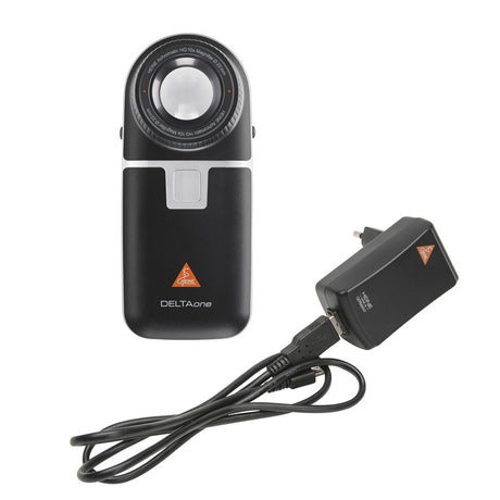 HEINE DELTAone LED Dermatoscope, Contact Plate (with scale), BLACK, USB cord, Transformer, and Case. MPN: K-210.28.305 - Image 8
